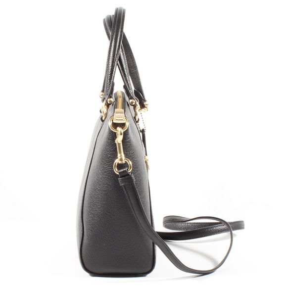 Coach Prairie Satchel Handbag Black Leather Purse - Picture 5 of 11